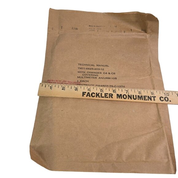 TM 11-6625-203-12. Operation Maintenance of Multimeter AN/URM-105 Sealed Package - Picture 7 of 7